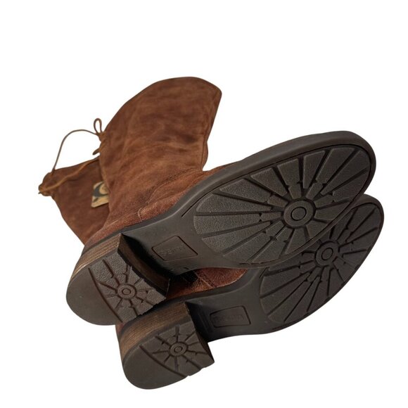 Born Women's Boots Hayden Knee High Rust Tobacco Distressed Sz 6 Wide calf New - Picture 6 of 6